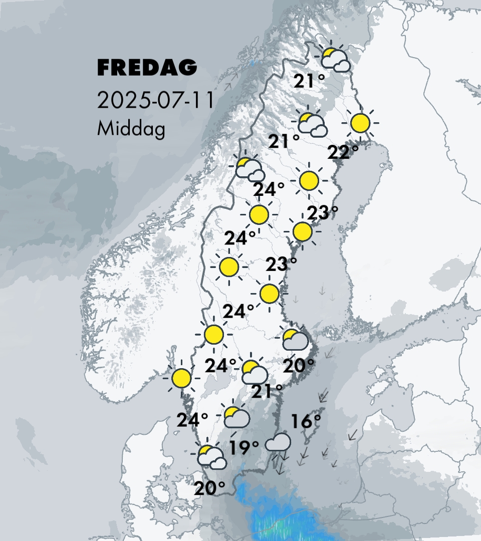Morgondagens vder frn SMHI